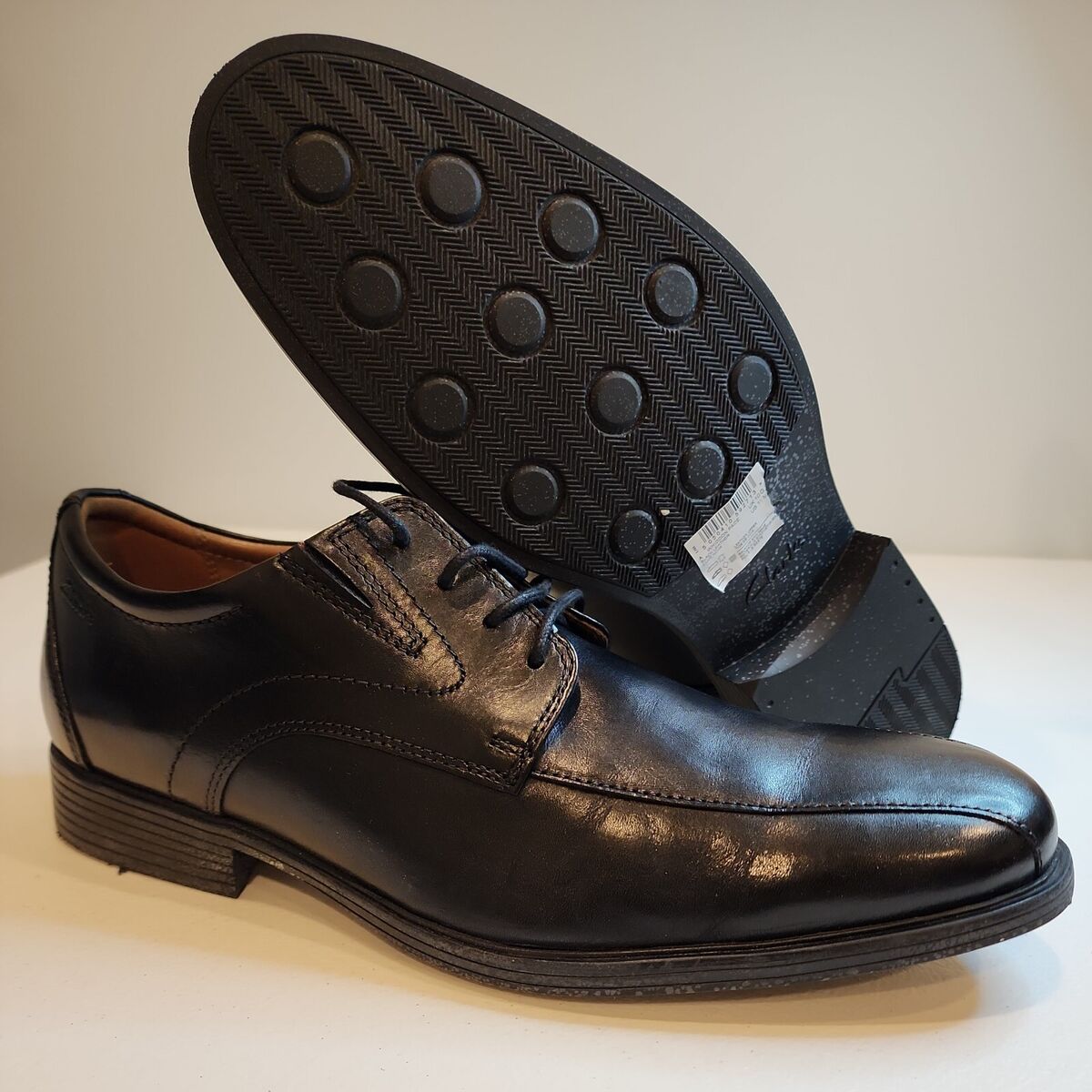 Clarks Mens Whiddon Cap Black Leather Oxford Dress Shoe Size Clarks Mens Whiddon Cap Black Leather Oxford Dress Shoe Size