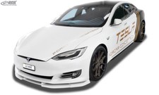 RDX Spoilerlippe Tesla Model S AB Bj. 2016 Front Ansatz Schwert Lippe Spoiler