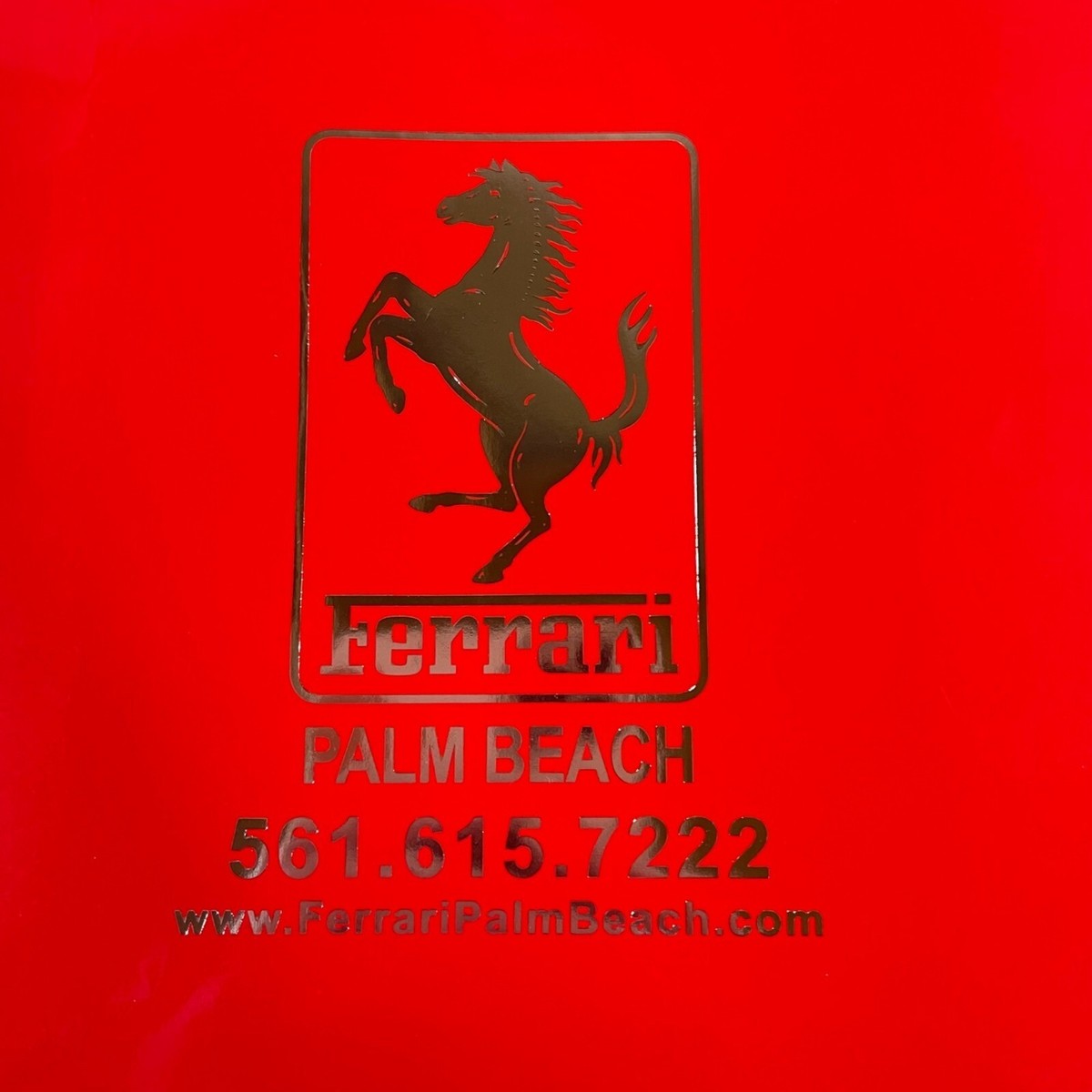 Red Ferrari Palm Beach Gift Bag 12