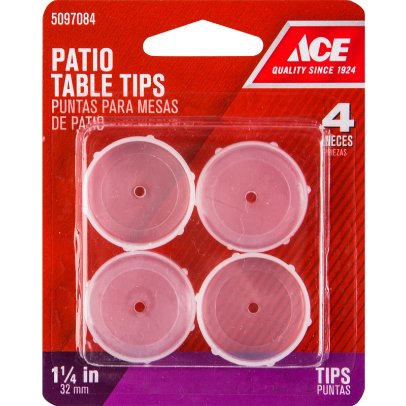 Ace Patio Table Tip Round Insert Cup Furniture 1-1/4" wrought iron