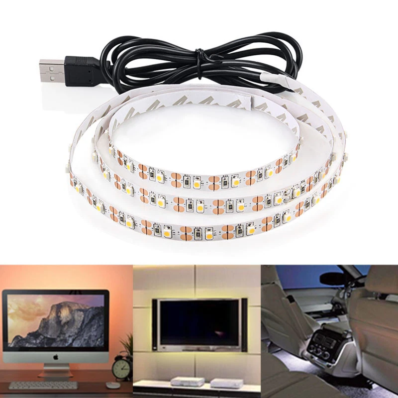 USB LED Strip Light DC 5V USB LED Tape SMD 3528 LED Ribbon 50cm 1m 2m 3m 4m 5m - Image 4 of 4