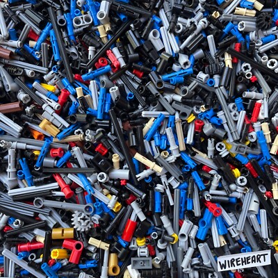 LEGO 250 Technic Pieces - Small Mix - Pins Axles Connectors Gears Tiny GBC 