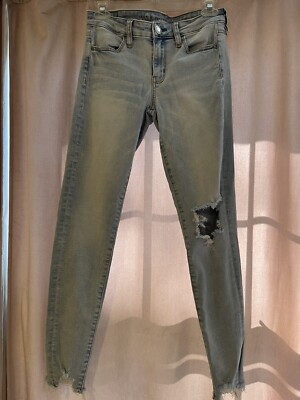 American Eagle Destroyed Jegging Size 4 Womens Super Stretch Low Rise