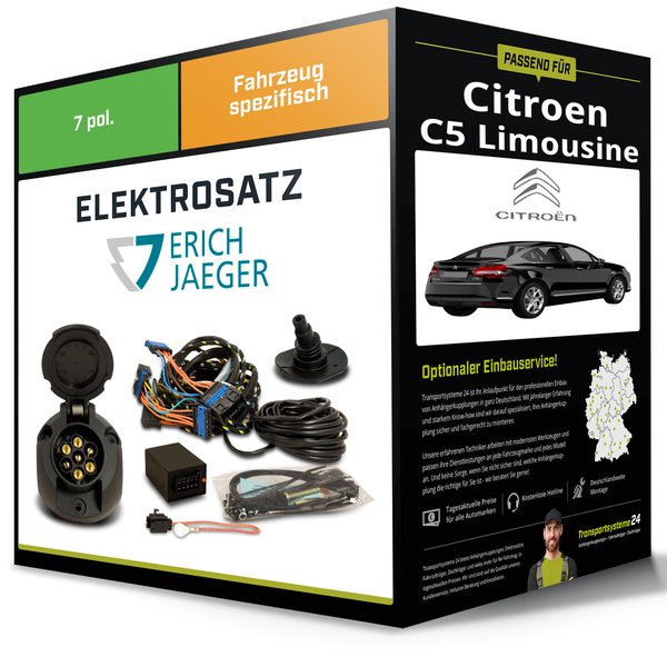 Elektrosatz 7-Pol Spezifisch FüR Citroen C5 Limousine 02.2008-05.2017 Inkl. Eba-image