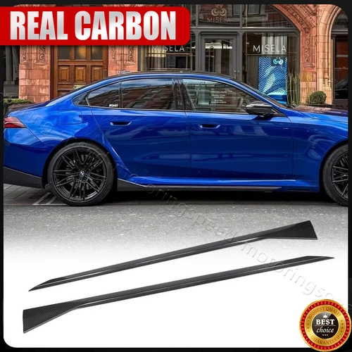 For BMW 5 Series G90 G99 M5 2024-25 Dry Carbon Side Skirt Extension Lip Spoiler