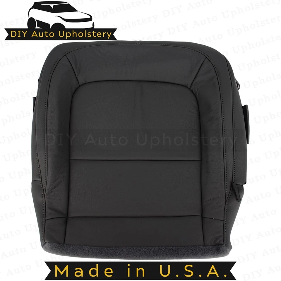 Cubierta de asiento de cuero negra para parte inferior del conductor GMC Canyon SLT 2015 a 2022 Foto 4 de 4