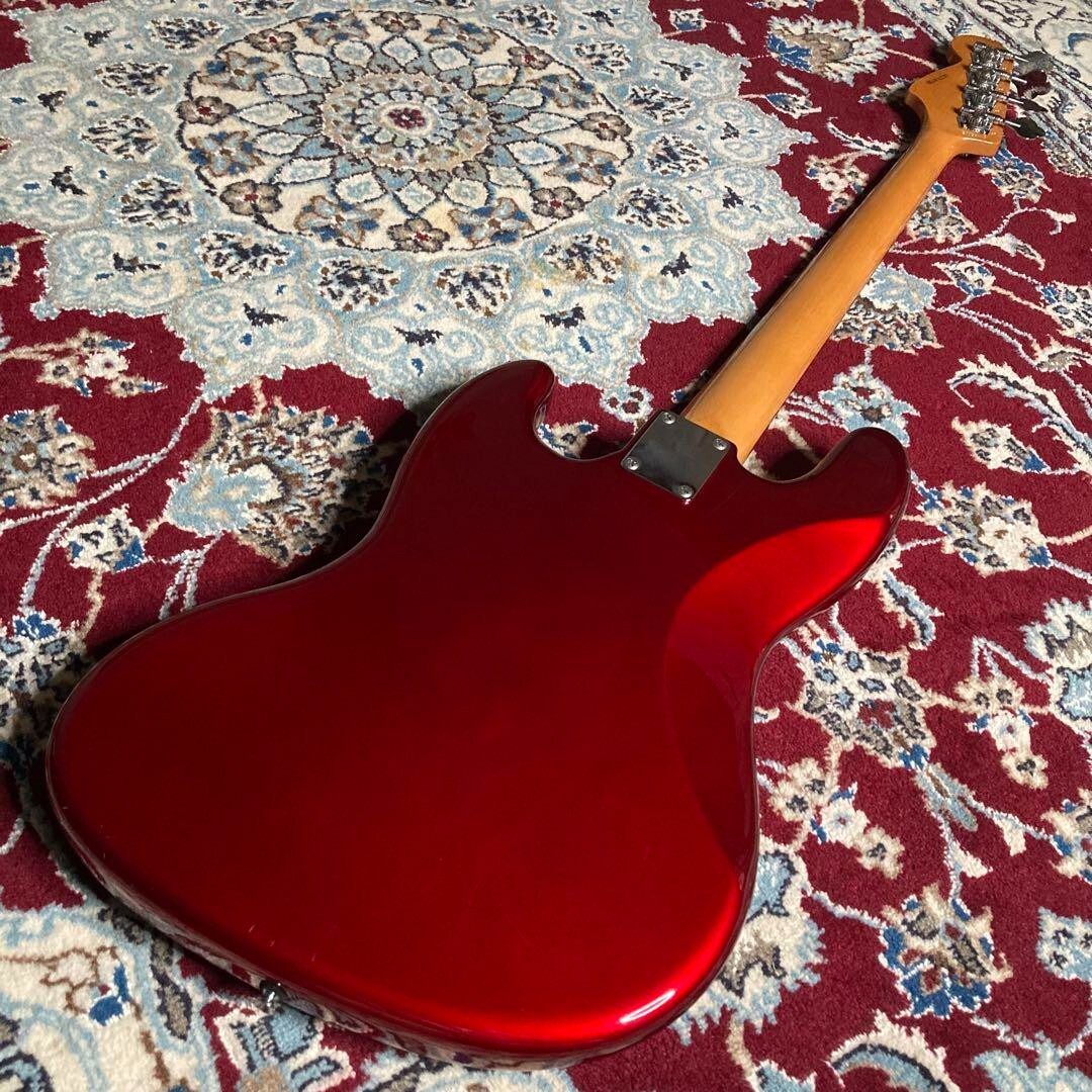 GrassRoots G-JB-55R Electric Bass Guitar Candy Apple Red Used From 