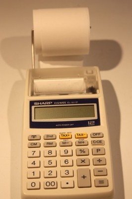Taschenrechner SHARP Elsi Mate EL -1611  funktioniert Batteriefach Sauber   1.1