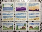 ACEO Original Painting, Red House, Landscape,nature, Kimberly Cordner — photo 2