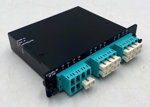 Cablesys MPO Cassette GHFCLCGD24 6 LC quad adapters, 24 LC front, 2 MPO rear