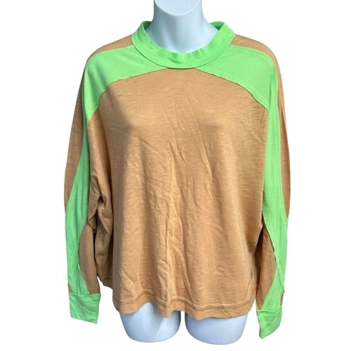 Top Free People Movement taglia XS oversize tutto verde marrone atletico attivo - Foto 3 di 12