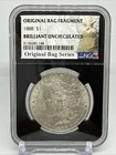 1888 Morgan Silver Dollar Original Bag Fragment Brilliant Uncirculated NGC