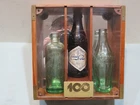 Vintage 1986 Coca-Cola 100 Year Centennial Celebration 3 Bottle Set Shadow Box