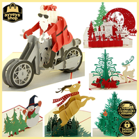 3D Weihnachtskarten 6Er-Pack Pop-Up GrußKarten Handgemacht Mit UmschläGen
