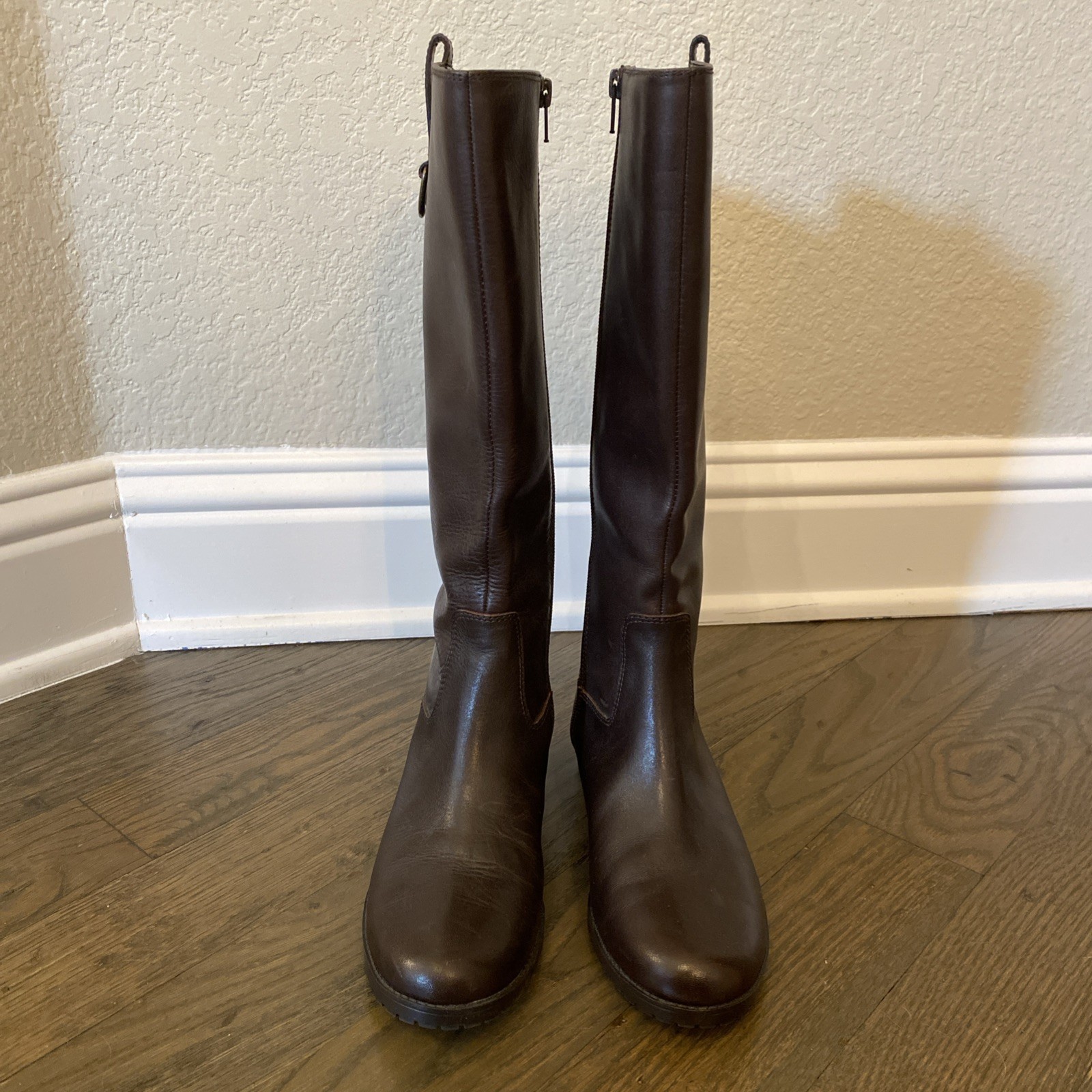 Lauren Ralph Lauren Women's SAGIRA II Leather Tall Riding Boots Size 6B Brown thumbnail 2