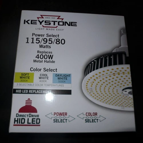 B3 Keystone LED High Bay Retrofit Power /Color KT-LED115PSHID-V-EX39-8CSB-D QTY4