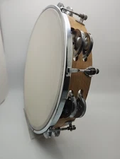 Tambourine  percussion/Hand Drum musical  instrument 10" diameter Pre-owned 