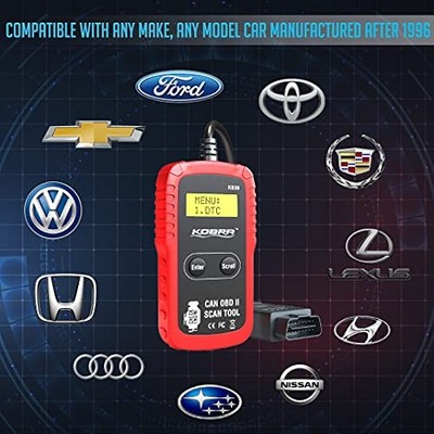 KOBRA PRODUCTS KOBRA OBD2 SCANNER CAR CODE READER - UNIVERSAL AUTO -  RED/BLACK