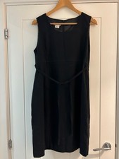 Ladies black smart maternity dress with belt tie size 12 Jojo Maman Bebe