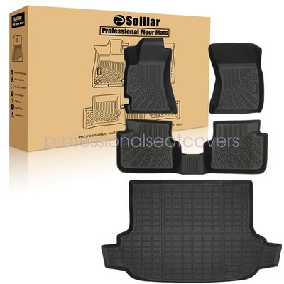 TPE Floor Mats Liners & Trunk Cargo Liner Set 3D For 2009-2013 Subaru Forester