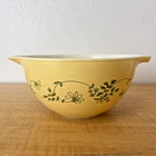 Vintage Pyrex Shenandoah Cinderella Mixing Bowl 441 Floral Swirl on Yellow
