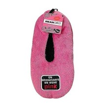 Mean Girls "On Wednesday We Wear Pink" Plush Slippers S/M