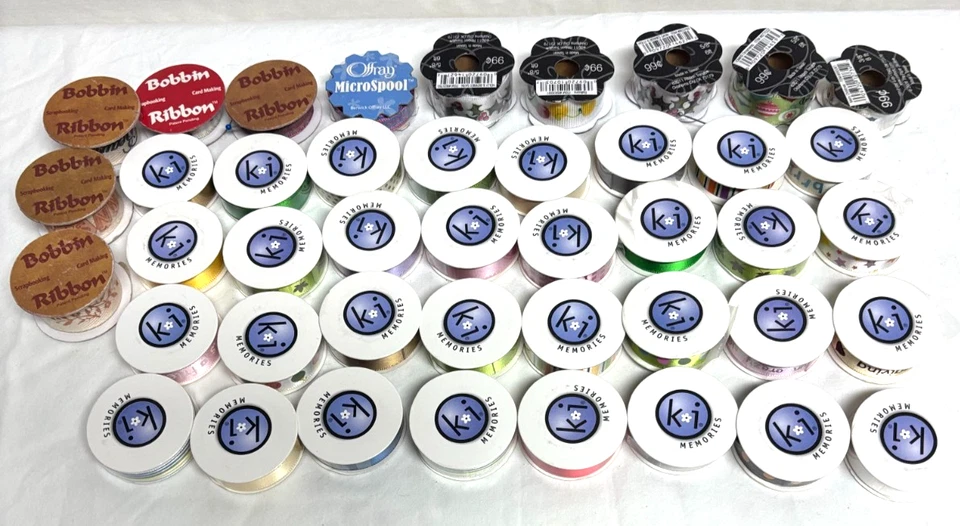 Scrapbooking Self Adhesive Ribbon Lot 43 spools New - Image 2 of 3