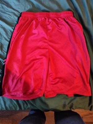 Real Essentials Men's Shorts SIZE: LARGE COLOR: RED/BLACK