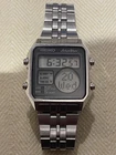 Seiko Silver Wave D138-5030 Running Man Digital Watch Vintage Japan