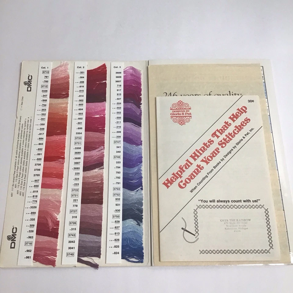 DMC Embroidery Floss Stitcher's Color Guide 360 6-Strand Samples Vintage 4th Ed - Image 4 of 4