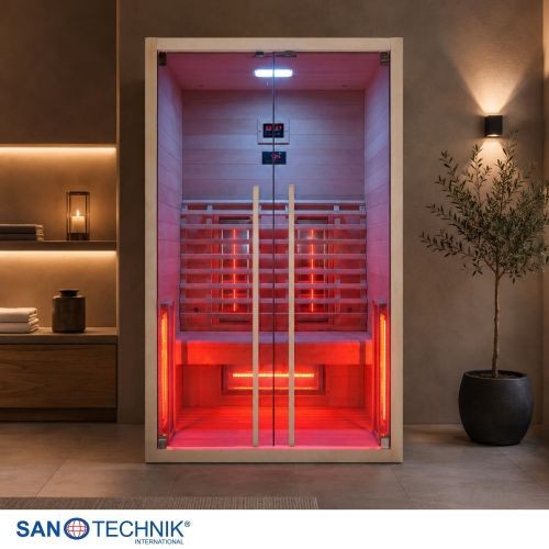 Sanotechnik RUBY 2 Infrarotkabine Wärmekabine 2 Pers. 120x100x195 cm F20120 NEU