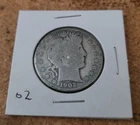 1902 p 90% silver circulated Barber half dollar