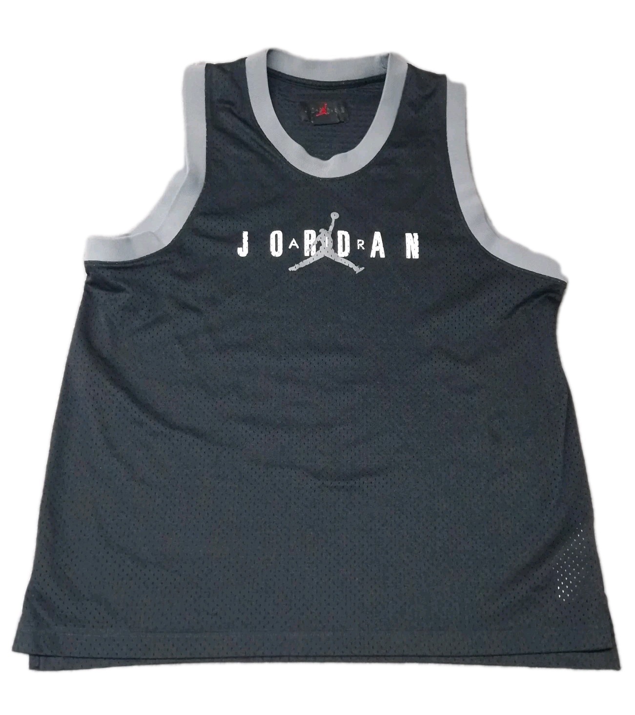 Nike Air Jordan Jumpman DNA Sport Logo Vest Tank Top Black Grey Size L Large