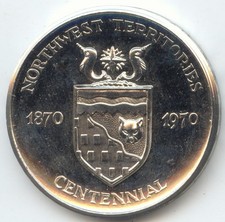 Canada, Northwest Territories Proof Medal, Copper-Nickel, 1870-1970, Lombardo
