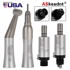 Dental Slow Low Speed Handpiece Straight Contra Angle Air Motor 4/2Holes ASK