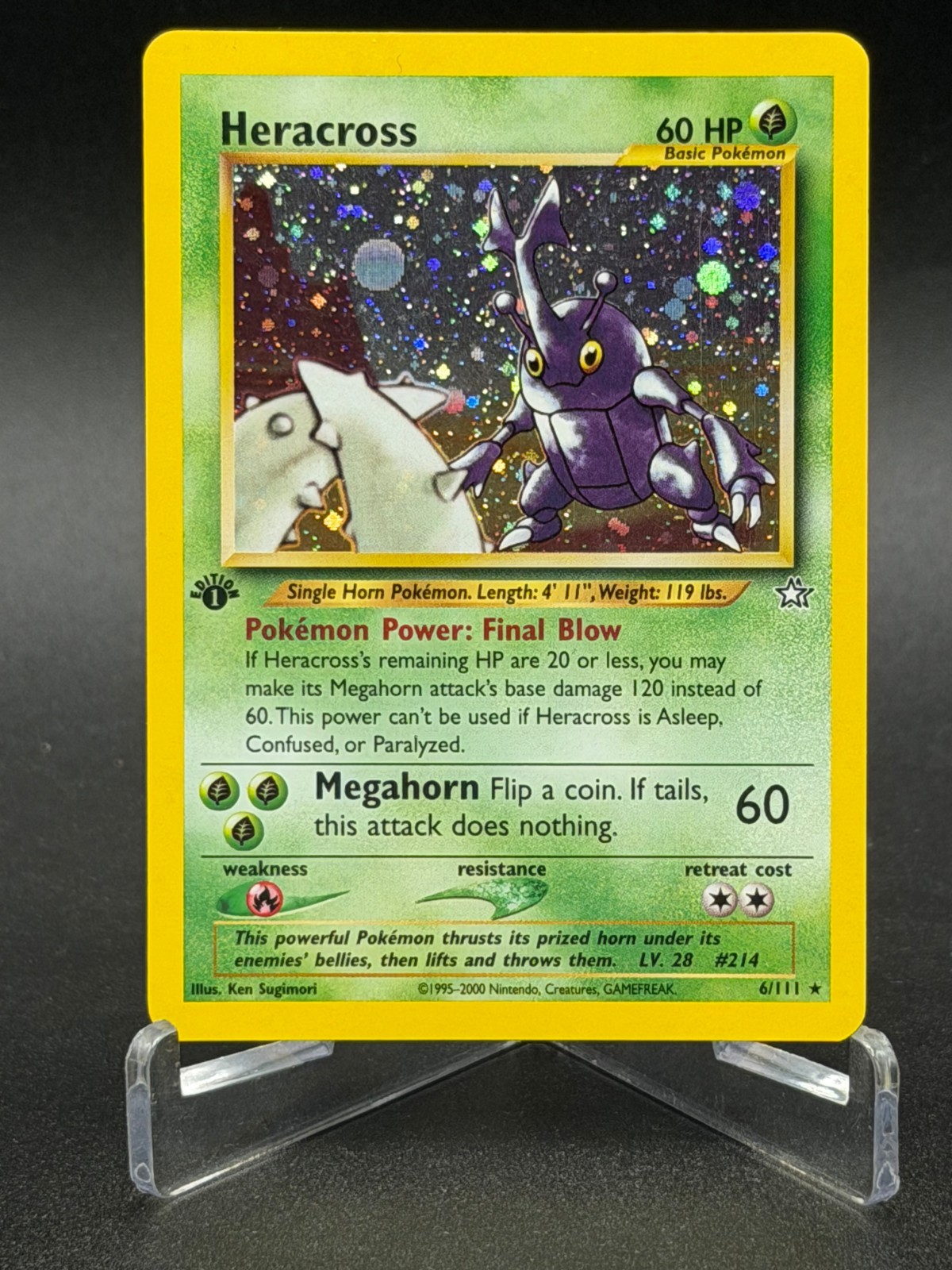 Heracross 6/111 - Neo Genesis 1st edition - Pokemon - NM