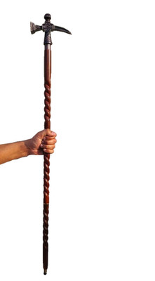 Hammer Brass Victorian Walking Cane: Unisex Wooden Walking Stick