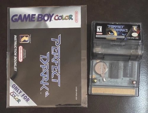 Perfect Dark w/ Manual (Nintendo Game Boy Color, GBC) Cartridge Tested