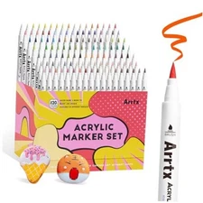  120 Colors Markers Paint Pens, Acrylic Paint Pens for Artists 120 Anime Color