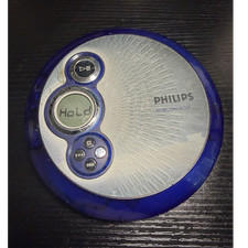 Philips AX2423 CD Player Blue Silver DBB Hold Switch Headphone Jack