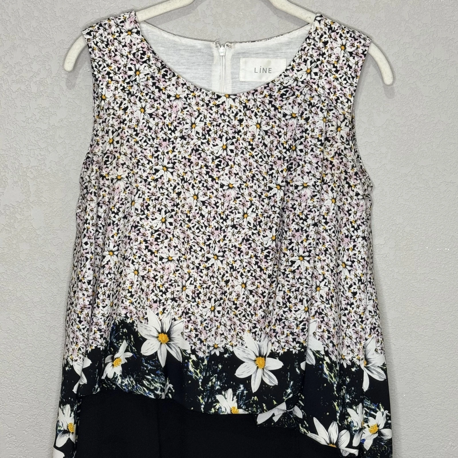 VETEMENTS Abito Linea Donna Piccolo Floreale Senza Maniche Popover Stampa Margherita A Line Estivo