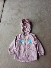 GIRLS PINK H & M FLEECE LINED JACKET - AGE 1.5 TO 2 YEARS