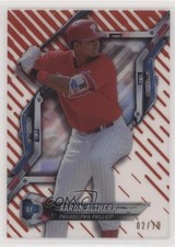 2018 High Tek Pattern 1 Waves/Diagonals Red Rainbow Foil 2/10 Aaron Altherr s3g