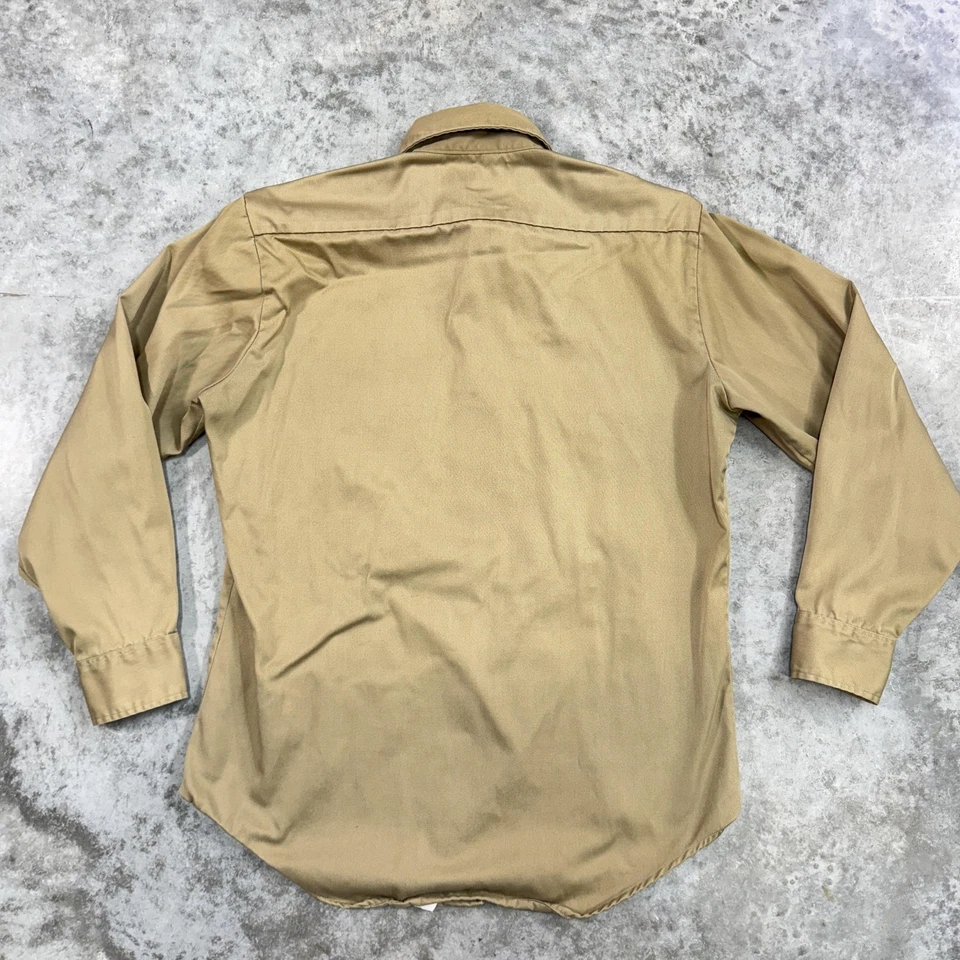 Camisa de Trabajo Big Mac Para Hombre Mediana Abotonada Manga Larga Hecha en EE. UU. 15 15 Bolsillos Foto 4 de 4