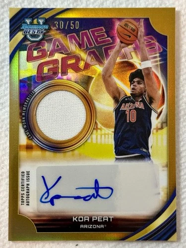 2025-26 Bowman's Best University Gold Game Graphs Auto /50 Koa Peat #GGKP