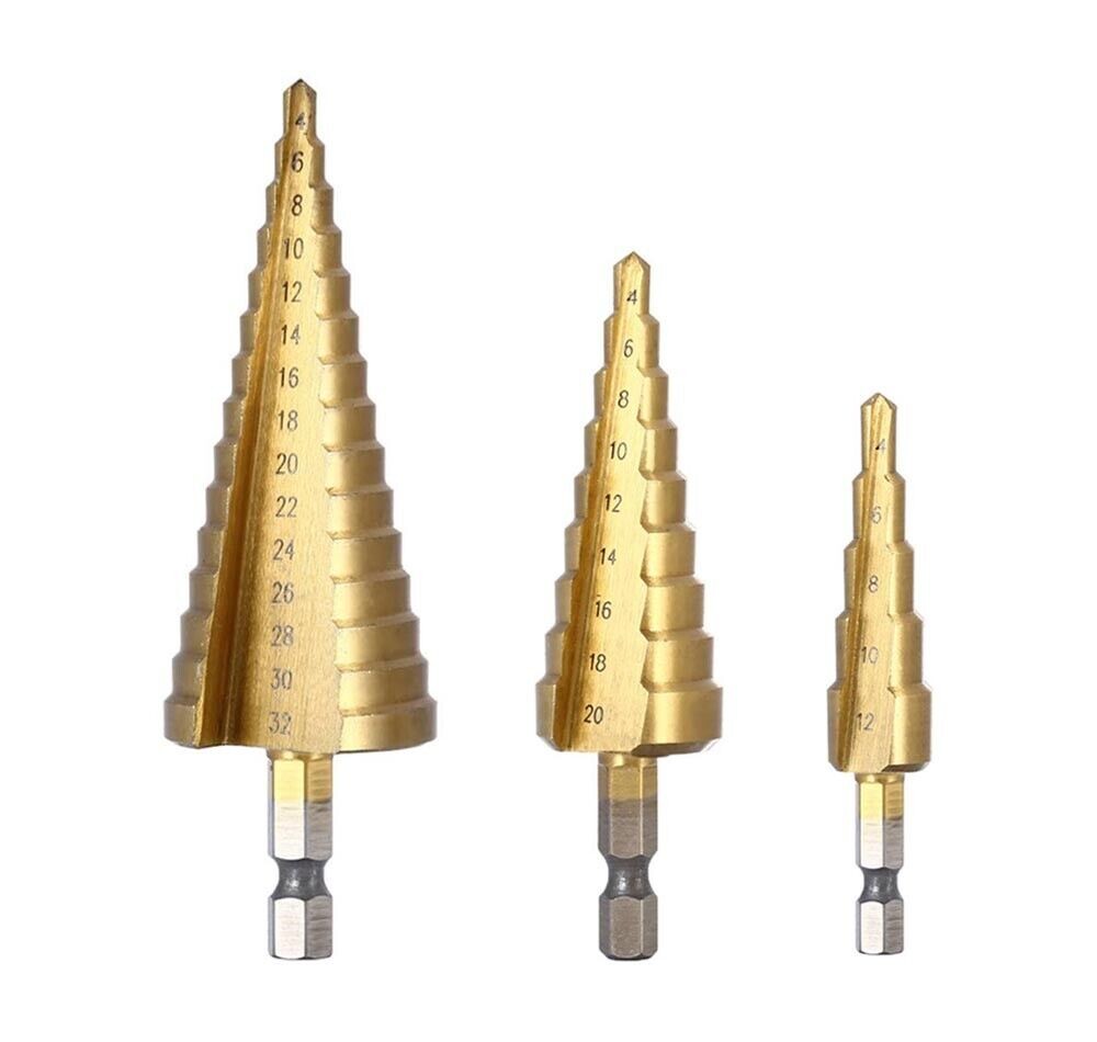 OFFERTA Kit 3 Frese Coniche HSS 4-32mm | Qualità Top Prezzo Shock