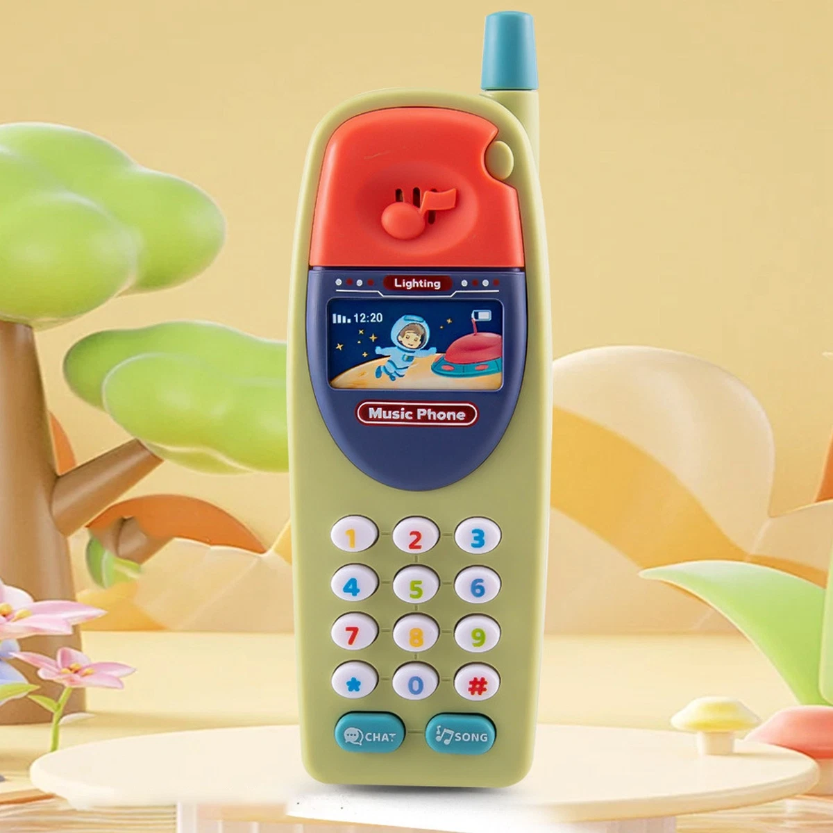 Teléfono Juguete Interactivo Con Pantalla LED Y Sonido | Móvil Educativo De ABS Para Bebés De 1 A 6 Años, Viaje Y Aprendizaje