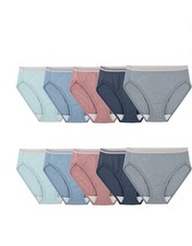 Women's Cotton Hi-Cut Brief Underwear, 10-Pack size 6/M. 8-10 . X 