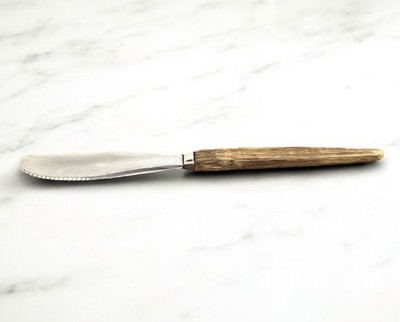 VTG Rostfritt Stal Swedish Dinner Spread Knife w/ Wood Handle MCM Flatware