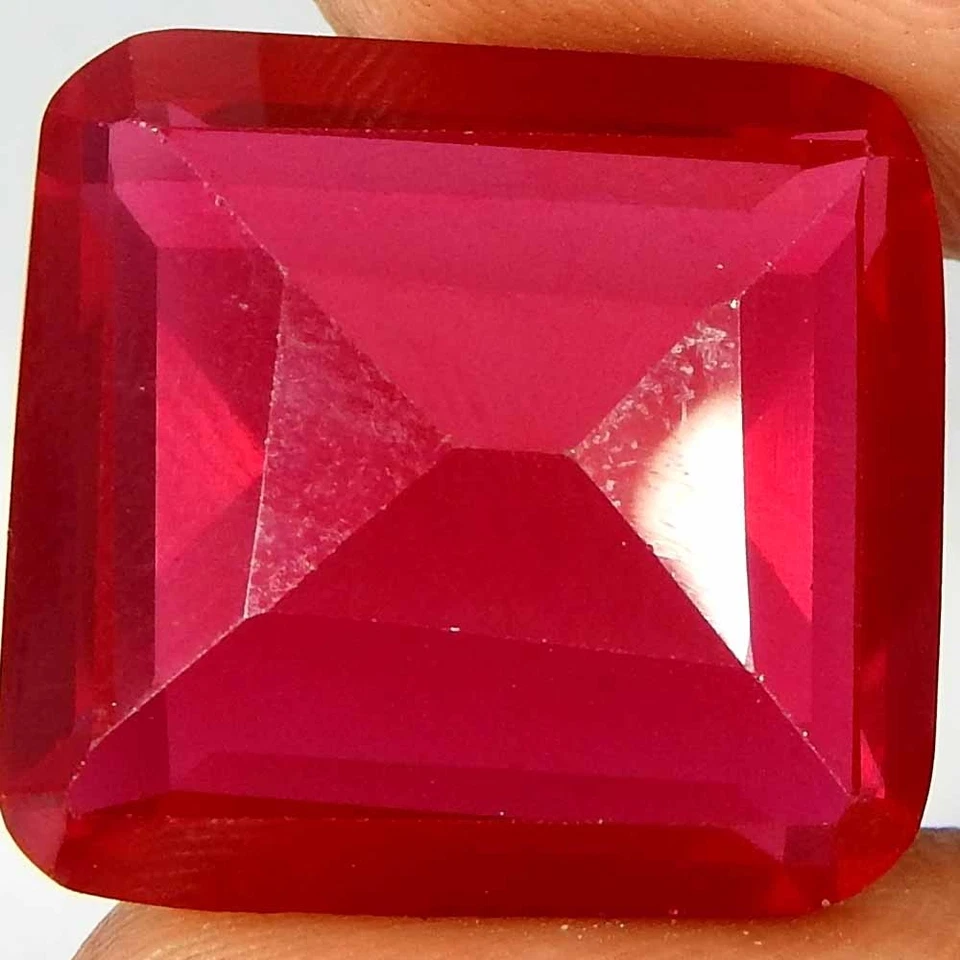 26.10CtsNatural 18x16x7 Imitation Ruby Cushion Cut Cabochon Loose Gemstones - Image 3 of 3